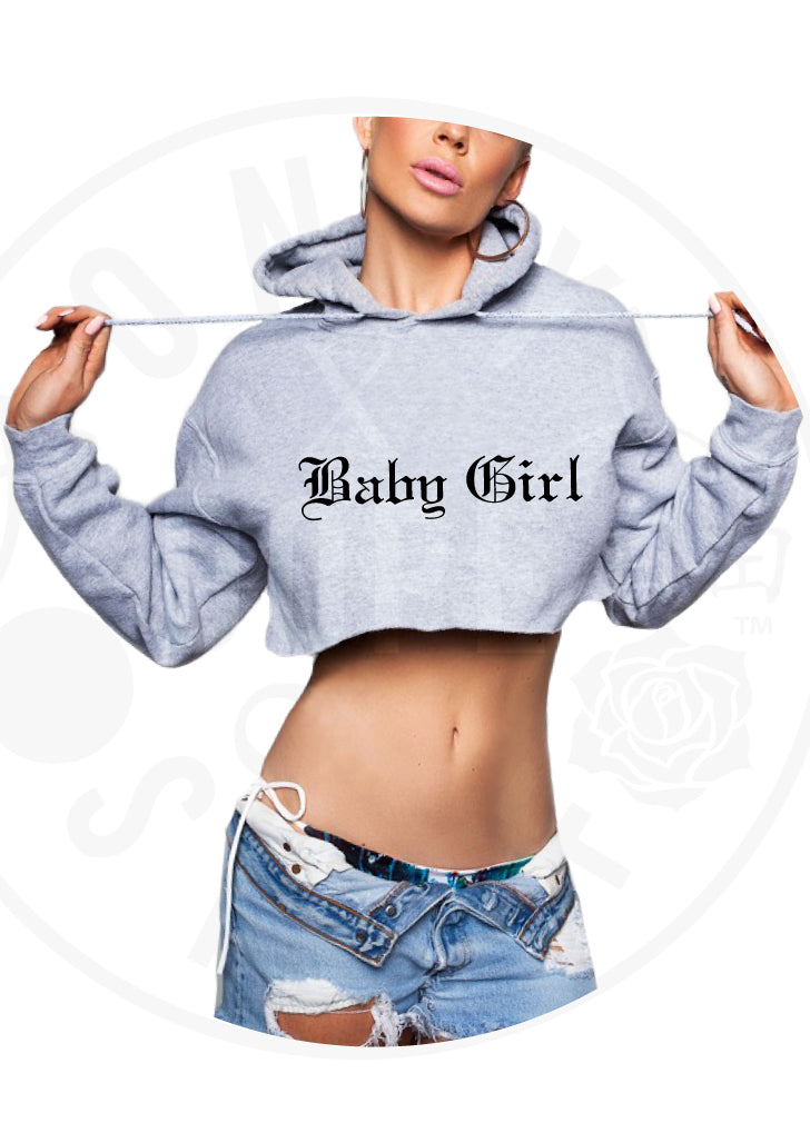 Baby Girl Cropped Hoodie