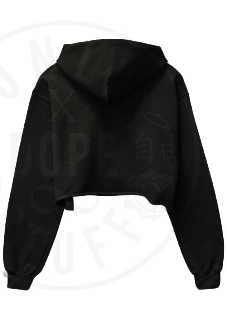 Queens Are Born In December Cropped Hoodie