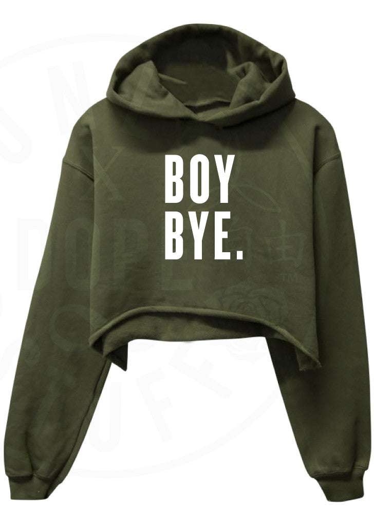 Boy Bye Cropped Hoodie