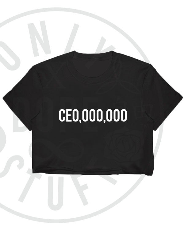 CEO,000,00 Crop Tee