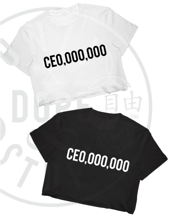 CEO,000,00 Crop Tee