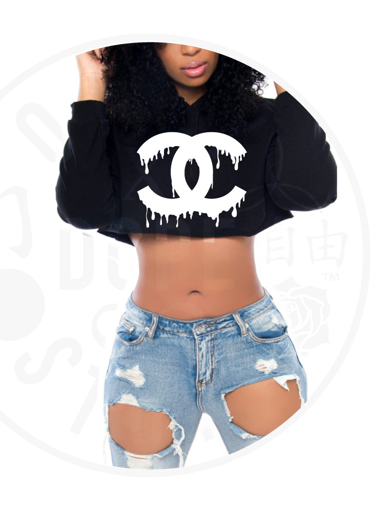 Drip Couture Cropped Hoodie