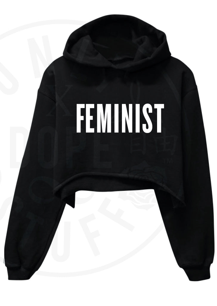 Feminist Cropped Hoodie