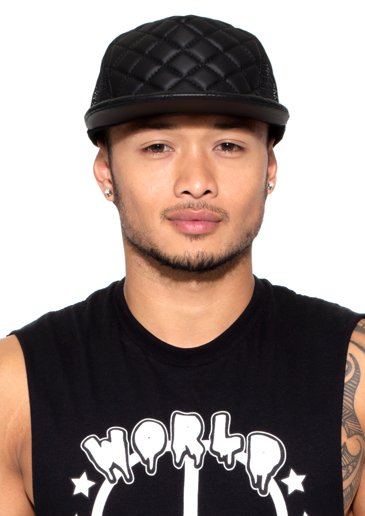 Quilted Leather Snapback