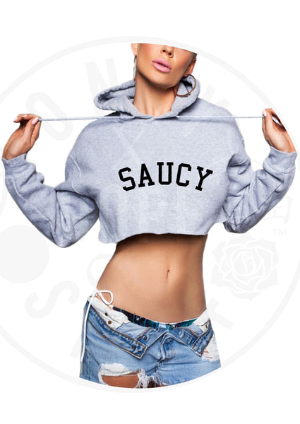 Saucy Cropped Hoodie