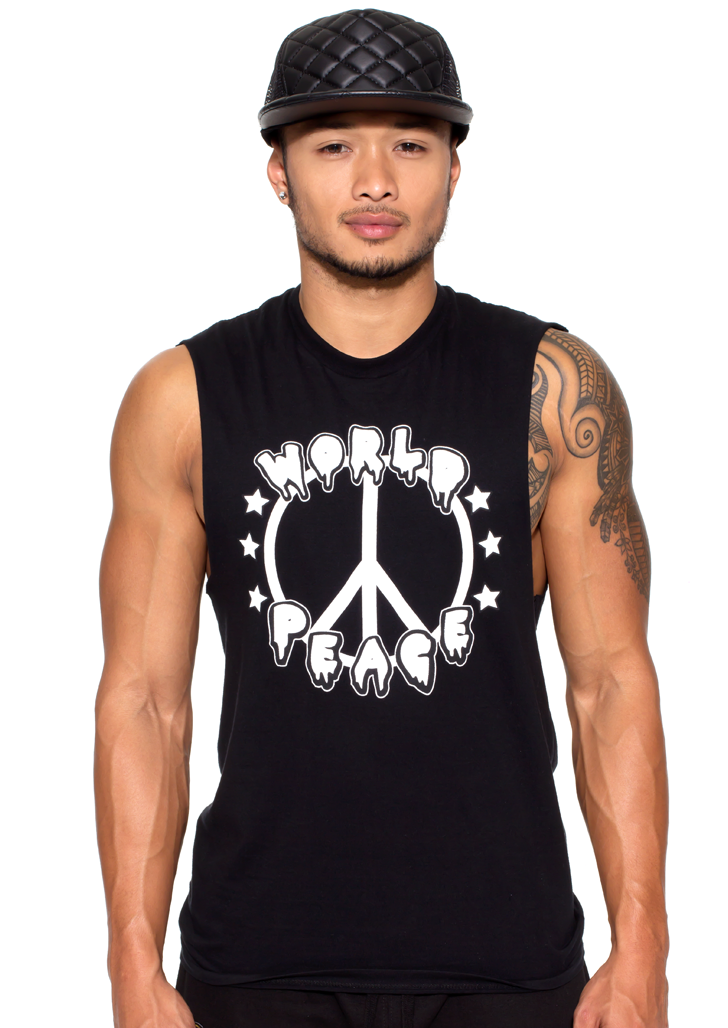 World Peace Tie-Dye Muscle Tee