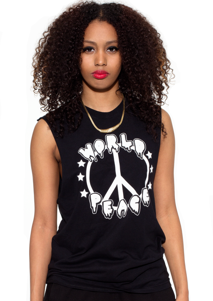 World Peace Tie Dye Muscle Tee