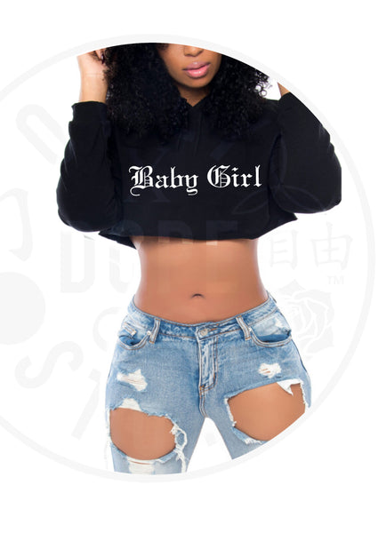 Baby Girl Cropped Hoodie