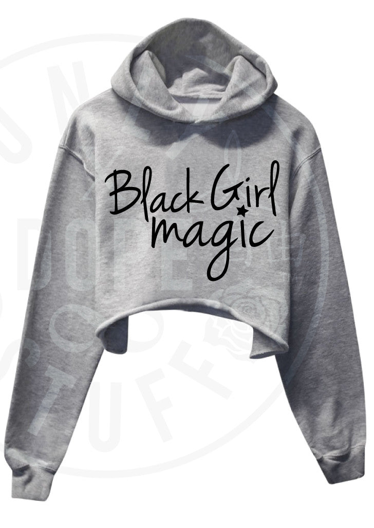 Black Girl Magic Cropped Hoodie