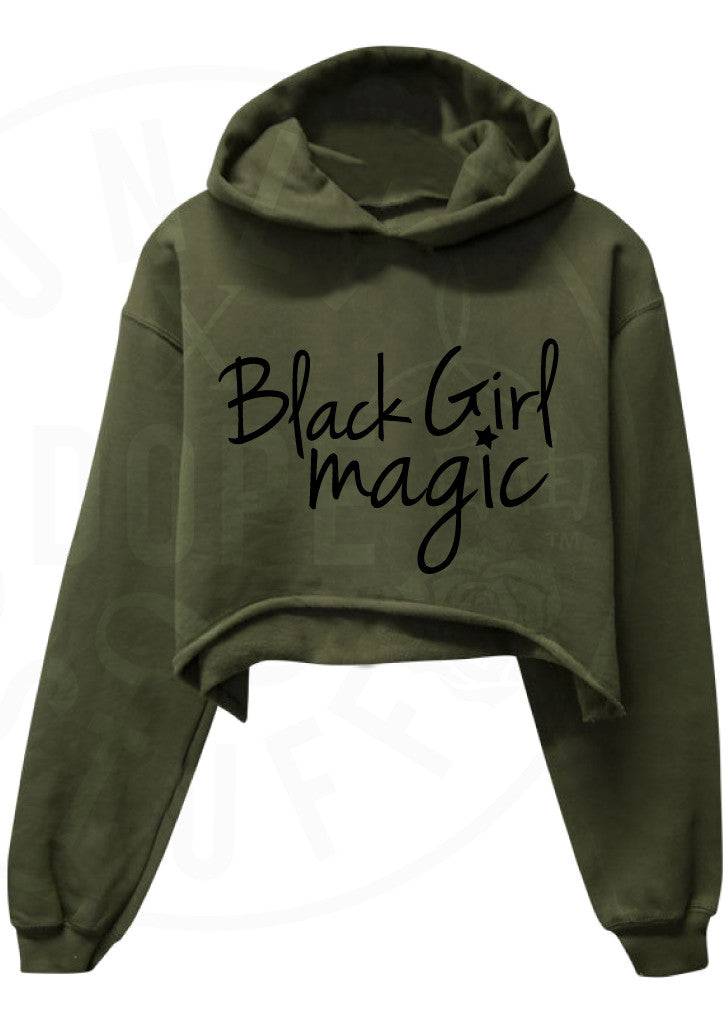 Black Girl Magic Cropped Hoodie