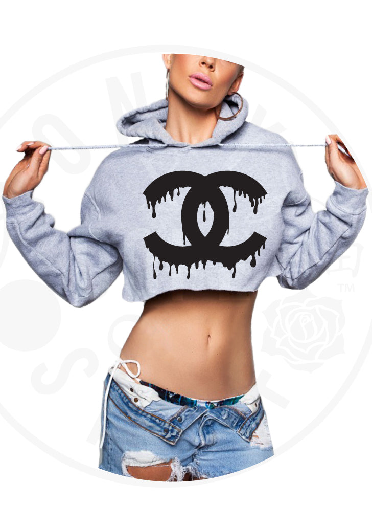 Drip Couture Cropped Hoodie