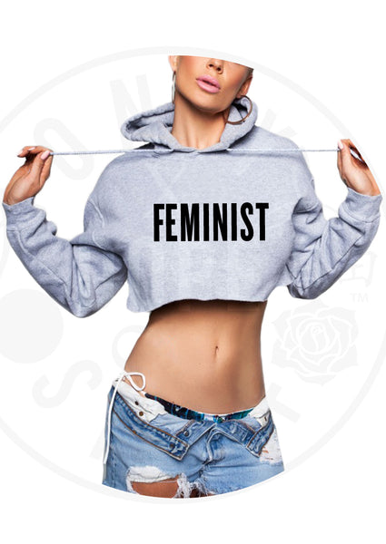 Feminist Cropped Hoodie