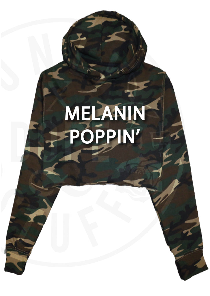 Melanin Poppin Cropped Hoodie