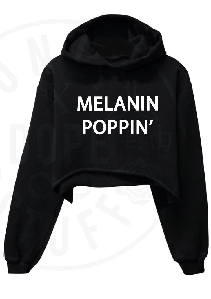 Melanin Poppin Cropped Hoodie