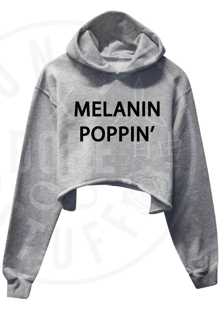 Melanin Poppin Cropped Hoodie