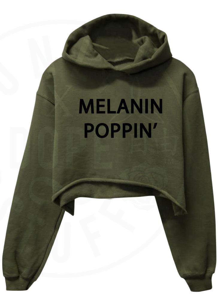 Melanin Poppin Cropped Hoodie